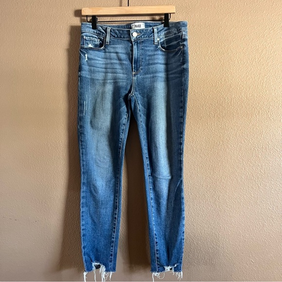 PAIGE Verdugo Ankle Distressed Jeans Size 31 - Picture 1 of 11